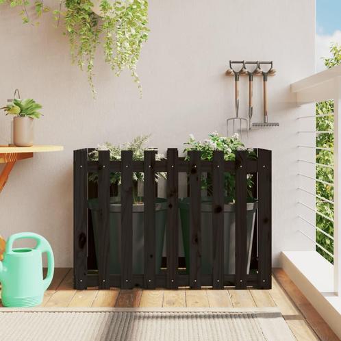 vidaXL Lit surélevé de jardin design de clôture, Jardin & Terrasse, Pots de fleurs, Neuf, Envoi