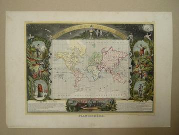 World - Continenten, Mercator; Victor levasseur - Planishère