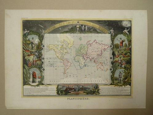 World - Continenten, Mercator; Victor levasseur - Planishère, Boeken, Atlassen en Landkaarten