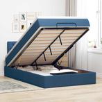 vidaXL Bed met matras 120x200 cm stof blauw, Huis en Inrichting, Slaapkamer | Bedden, Verzenden, Nieuw