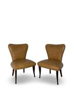 Fauteuil (2) - Hout, Synthetisch leder