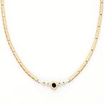 Collier - 14 carats Or jaune - Diamant - Saphir