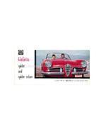 1958 ALFA ROMEO GIULIETTA SPIDER VELOCE BROCHURE ENGELS, Boeken, Ophalen of Verzenden, Nieuw