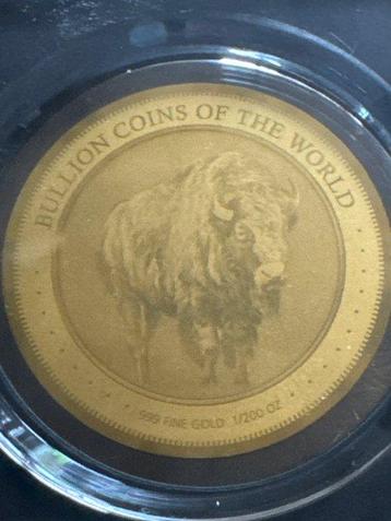 Tchad. 5000 Francs 2020 Buffalo, 1/200 Oz (.999) mit CoA