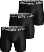 Bjorn Borg Performance Boxers 3-Pack Zwart maat M Heren, Kleding | Heren, Verzenden, Zwart, Bjorn Borg, Boxer