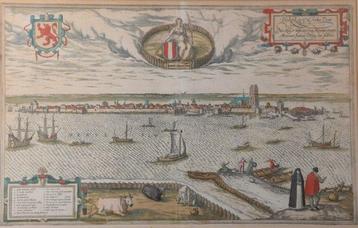 Pays-Bas, Carte - Dordrecht; Frans Hogenberg (1535 – 1590) /