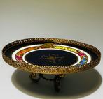 Limoges - Centre de table - Bleu cobalt - Bronze doré, Monté, Antiek en Kunst