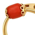 Ring - 18 karaat Geel goud Koraal, Nieuw