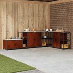 vidaXL Keukenopslag met plank met opslag Roestig 60 x 50 x, Verzenden, Nieuw