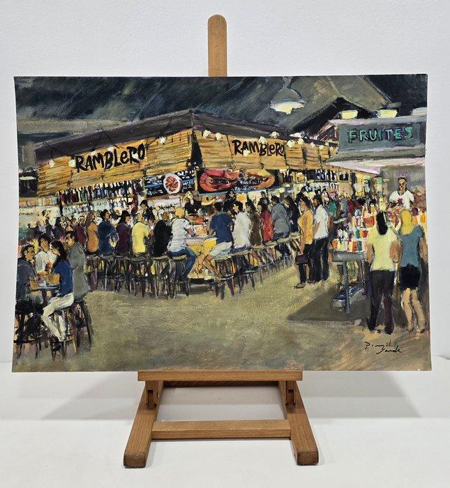 Miguel Pinyol Sardà (1959) - El mercado, Antiek en Kunst, Kunst | Schilderijen | Modern