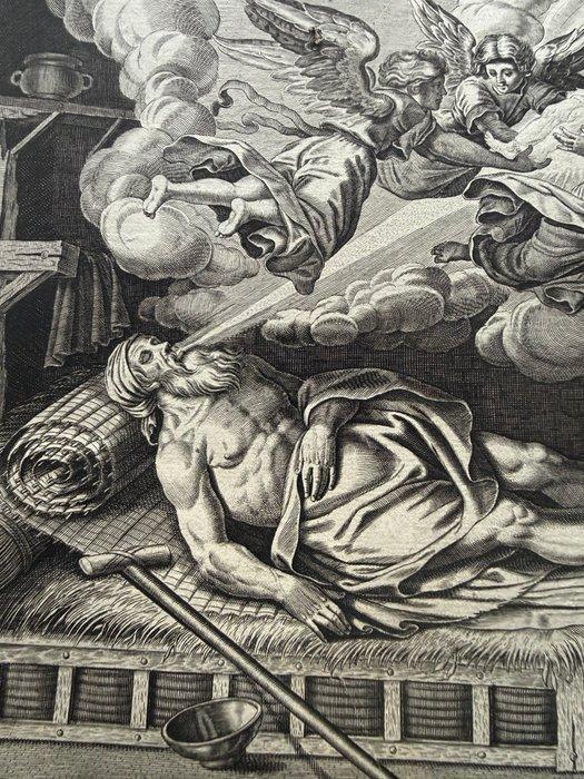 Claes Jansz Visscher (XVII) - Il mendicante portato dagli, Antiquités & Art, Antiquités | Autres Antiquités