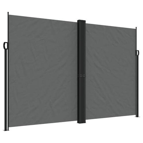 Uittrekbaar Windscherm Antraciet - 6m Breed | Tweede Kansje, Tuin en Terras, Tuinschermen, Nieuw, Staal, 200 cm of meer, 200 cm of meer