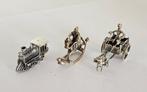 Miniatuur figuur - Diversen (3) - .835 zilver, Antiek en Kunst