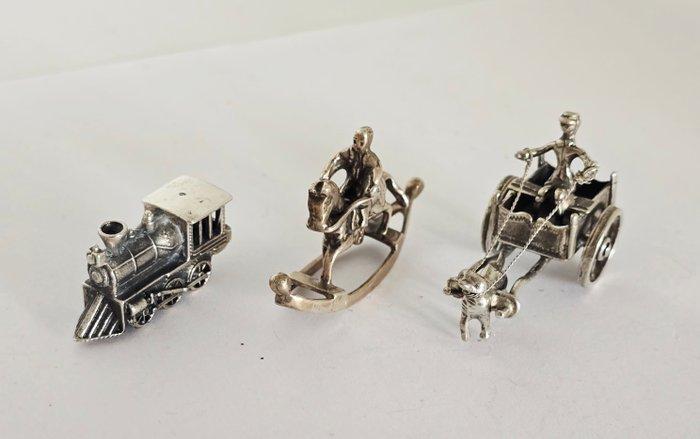 Miniatuur figuur - Diversen (3) - .835 zilver, Antiek en Kunst, Antiek | Zilver en Goud