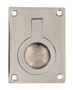 Intersteel Luikring recht 41mm x 31mm nikkel, Doe-het-zelf en Bouw, Nieuw, Overige materialen, Klink of Kruk