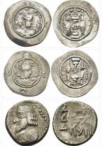 Empire des Sassanides, Persis. Lote de 3 monedas AR,  incl:, Postzegels en Munten, Munten | Europa | Niet-Euromunten