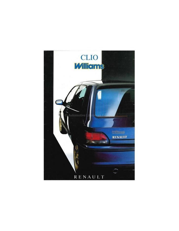 1995 RENAULT CLIO WILLIAMS BROCHURE NEDERLANDS, Livres, Autos | Brochures & Magazines