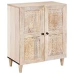 vidaXL Dressoir met plank Wit 60 x 33 x 75 cm massief, Verzenden, Nieuw