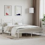 vidaXL Cadre de lit métal avec tête de lit blanc 180x200, Neuf, Verzenden