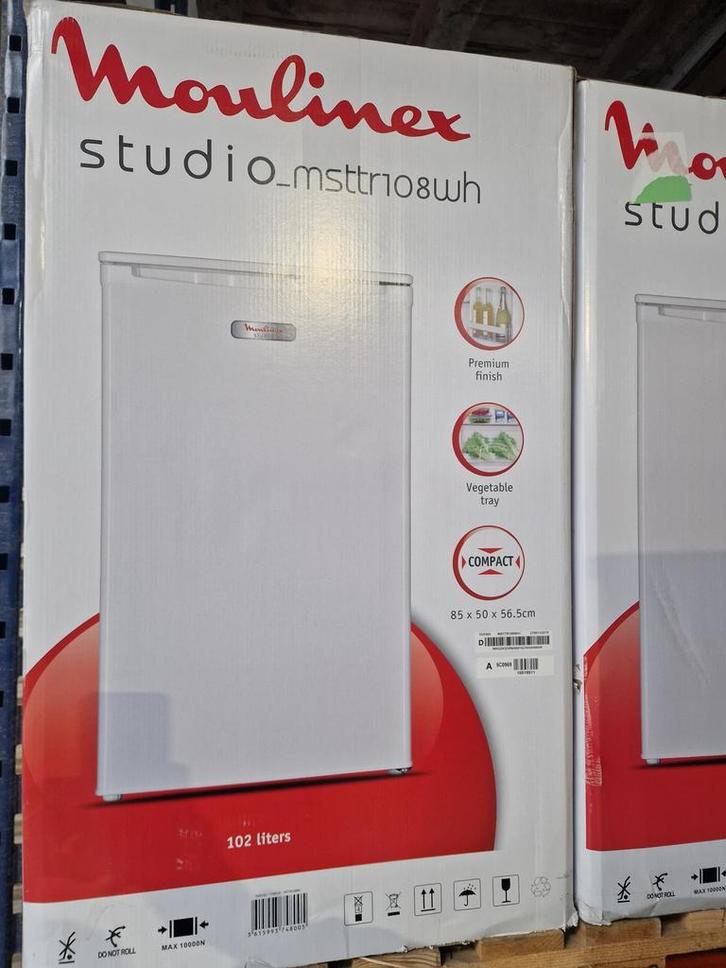Nieuwe Moulinex Studio MSTTR106WH, Elektronische apparatuur, Koelkasten en IJskasten, 75 tot 100 liter, Energieklasse A of zuiniger
