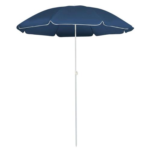 vidaXL Parasol dextérieur avec mât en acier Bleu 180 cm, Jardin & Terrasse, Parasols, Neuf, Envoi
