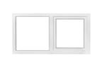 PVC raam draaikiep-vast b150xh80 cm Wit, Doe-het-zelf en Bouw, Glas en Ramen, Nieuw, 120 tot 160 cm, Dubbelglas, Ophalen of Verzenden