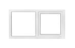 PVC raam draaikiep-vast b150xh80 cm Wit, Gevelraam of Ruit, 80 tot 120 cm, Nieuw, Ophalen of Verzenden