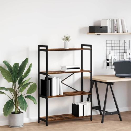 vidaXL Boekenkast Gerookt eiken 80 x 30 x 118 cm Bewerkt, Huis en Inrichting, Kasten | Boekenkasten, Nieuw, Verzenden