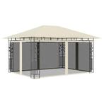 vidaXL Prieel met klamboe 180 g/m² 4x3x2,73 m crème, Verzenden, Nieuw