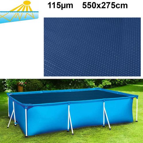 Solar verwarmende zwembadafdekking 550x275 cm - Zwart/Bla..., Tuin en Terras, Zwembad-toebehoren, Nieuw, Ophalen of Verzenden