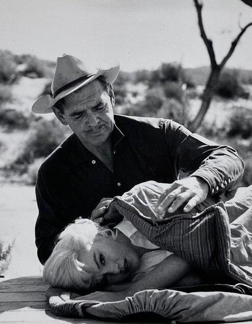Ernst Haas - Marilyn Monroe and Clark Gable on the set of, Antiek en Kunst, Kunst | Schilderijen | Modern