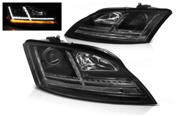 Xenon koplampen LED DRL Black dynamisch geschikt voor Audi, Auto-onderdelen, Verlichting, Nieuw, Audi, Verzenden