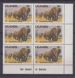 Oeganda  - WWF - Mi : A601 in blok van 6 (900€), Postzegels en Munten, Postzegels | Amerika, Gestempeld