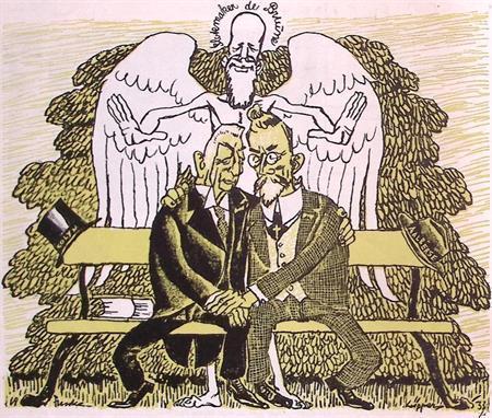 Spotprent Samenwerking tussen gelovige politici bij kabin..., Antiek en Kunst, Kunst | Litho's en Zeefdrukken, Verzenden