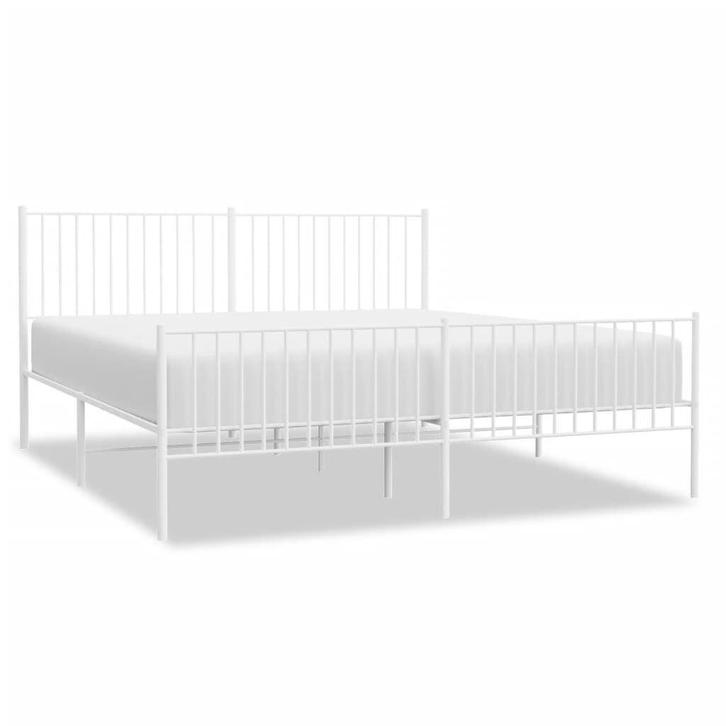 Bedframe Metaal Wit 180x200 | Retour Deal | 37% Korting!, Huis en Inrichting, Slaapkamer | Bedden, 180 cm, 200 cm, Wit, Nieuw