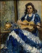École italienne (XX) - Donna con chitarra