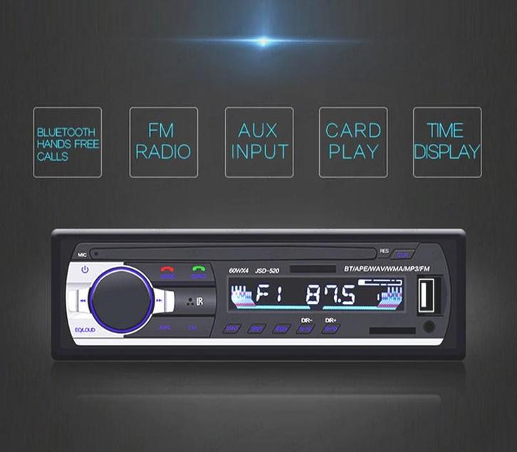 AUTORADIO 1DIN BLUETOOTH MP3 USB SD AUX, Auto diversen, Autoradio's, Verzenden