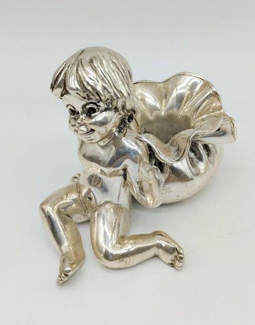 Miniatuur figuur - Cupido candeliere - .925 zilver, Antiek en Kunst, Antiek | Zilver en Goud