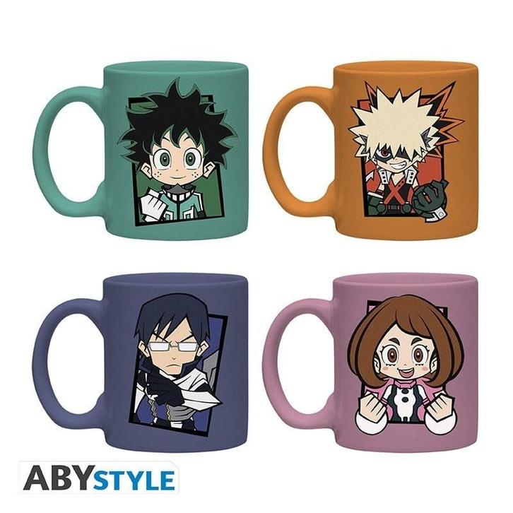 My Hero Academia Set van 4 Espresso Tassen, Collections, Cinéma & Télévision, Enlèvement ou Envoi