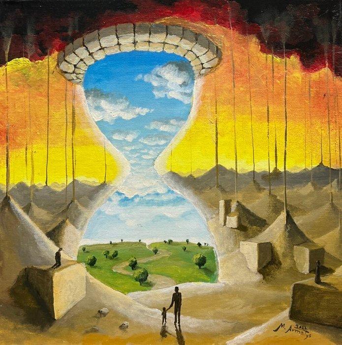 Marcin Armatys - Between the Blaze and the Blue, Antiek en Kunst, Kunst | Schilderijen | Klassiek