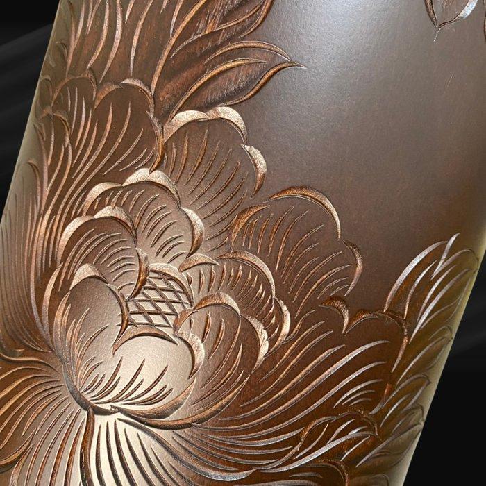 Boîte en bois Nikko-bori japonaise inutilisée - Pivoine, Antiek en Kunst, Antiek | Overige Antiek