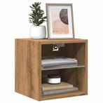 vidaXL Tv-wandmeubel met LED-verlichting 30x28,5x30cm, Verzenden, Nieuw