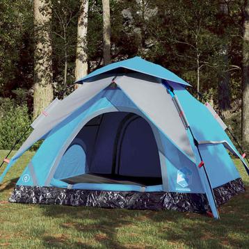 vidaXL Koepeltent 4-persoons snelontgrendeling blauw, Verzenden, Nieuw