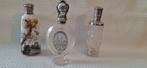 Flasque (3) - Trois anciens flacons de parfum ornés