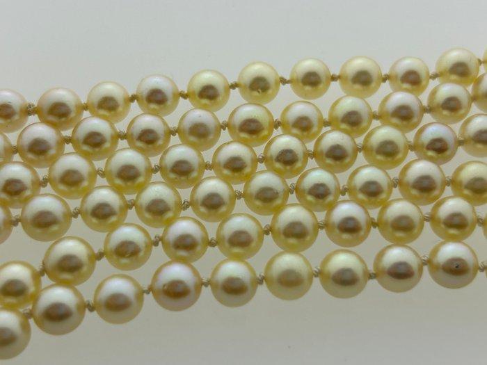 Halsketting - 14 karaat Roségoud Parel - Diamant, Handtassen en Accessoires, Kettingen