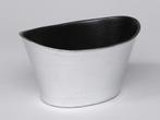 Bloempot Ovaal Zilver 22x15x12 cm, Nieuw