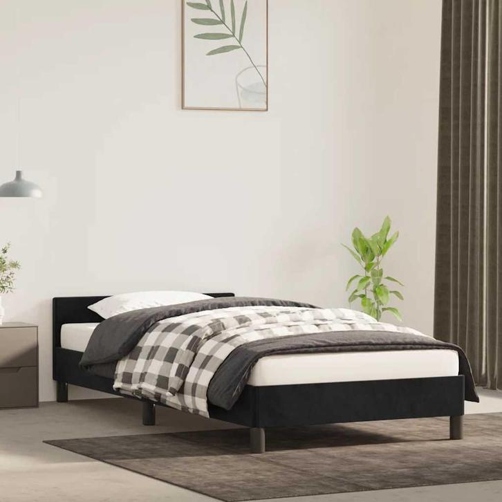 Luxe Zwart Bedframe 100x200 | Retour Deal | Super Prijs, Maison & Meubles, Chambre à coucher | Lits, Envoi