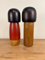 Ensemble de deux kokeshi vintage Gumma par Usaburo - Japon -