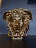 sculptuur, Golden Medusa Gorgona - 18 cm - Gips, beton