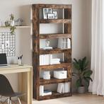 vidaXL Gerookte Eiken Boekenkast Gerookt Eiken Hout 80 x 30, Verzenden, Nieuw